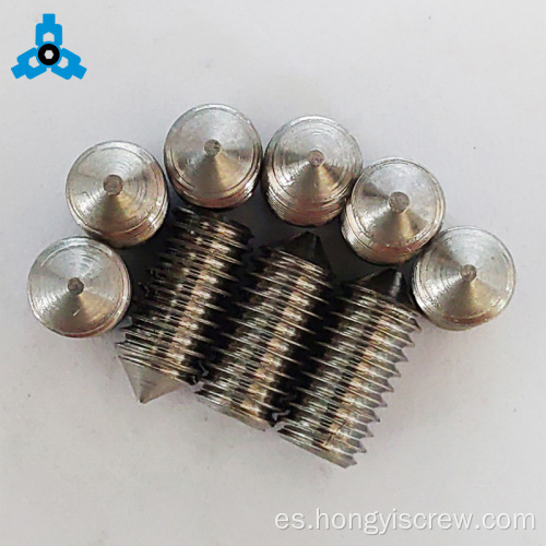 Punto de cono de tornillo de acero inoxidable DIN914HEX